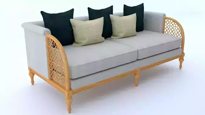 Wooden Pattern Sofa