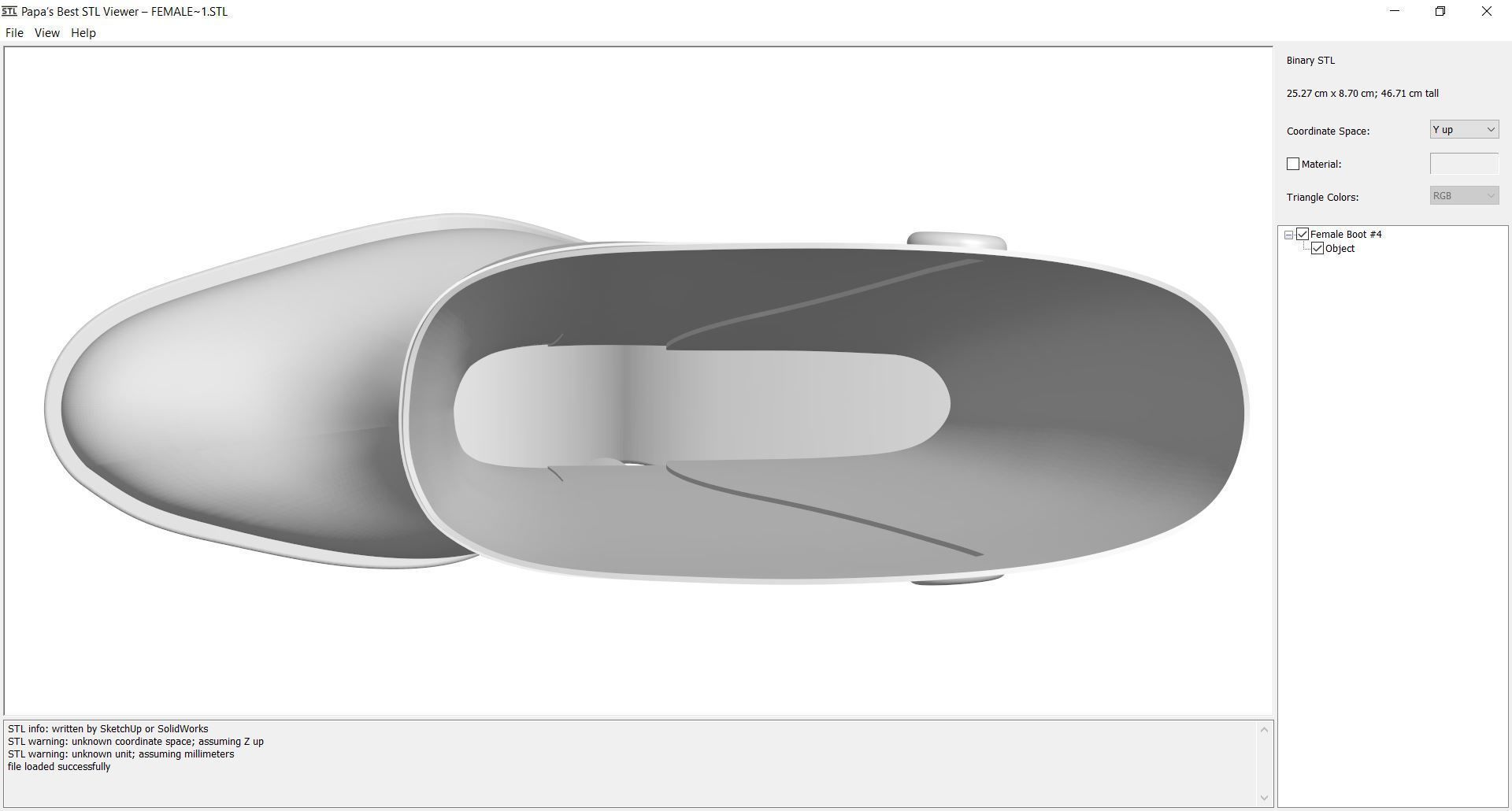 Boot - Female 3D print model_6