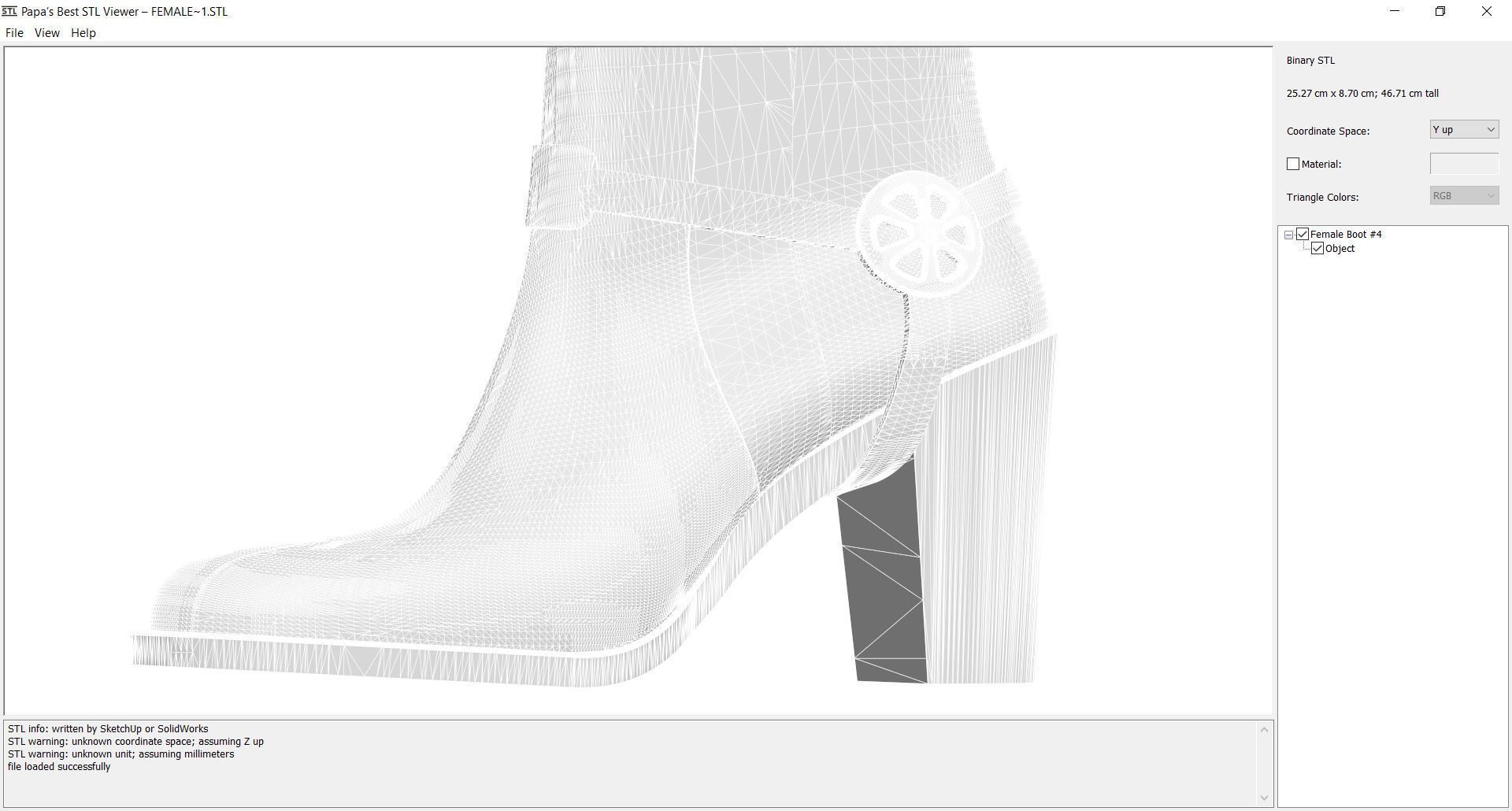 Boot - Female 3D print model_7