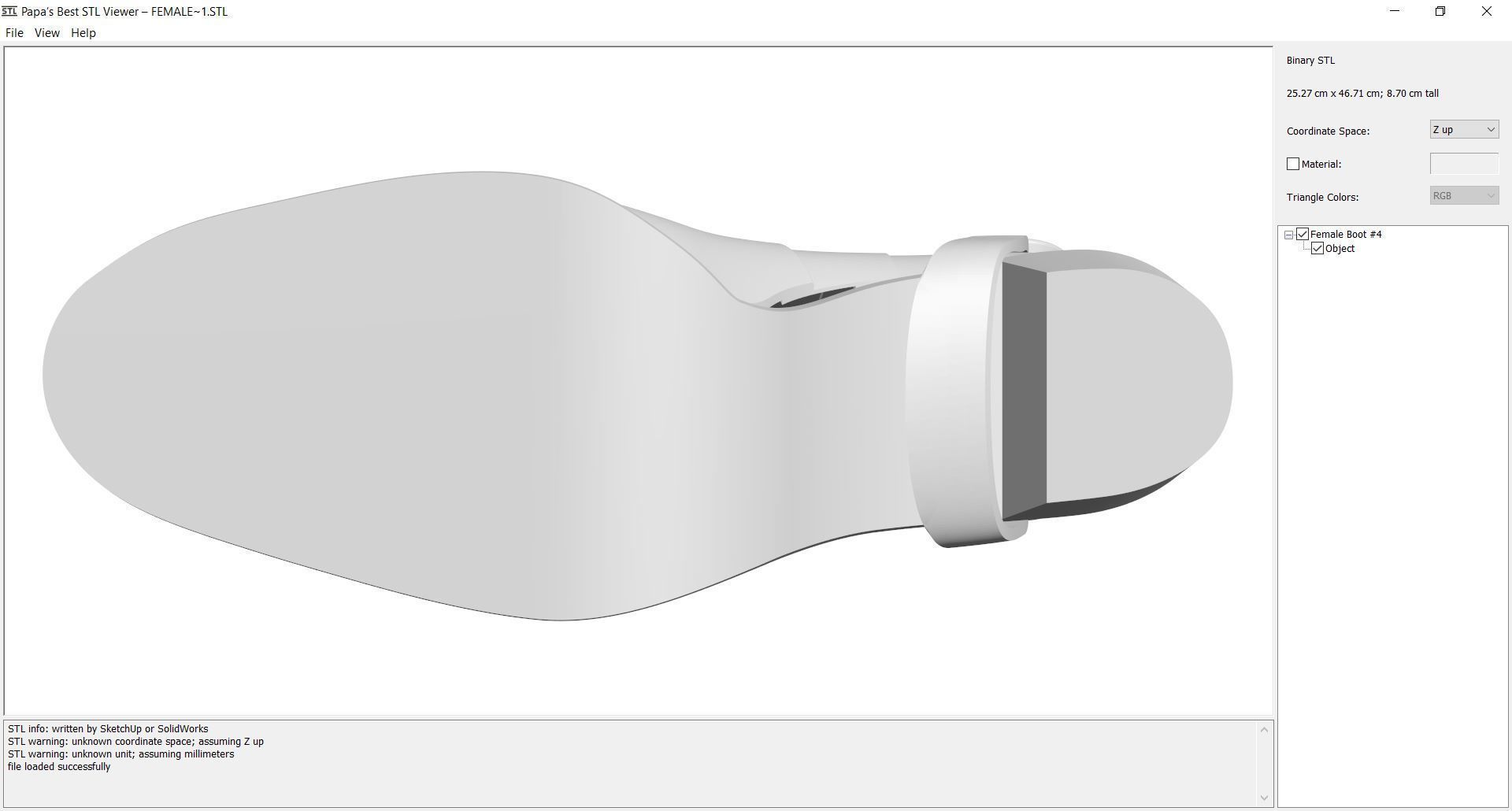 Boot - Female 3D print model_5