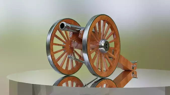 Napoleon Cannon Artilery Weapon Low-poly 3D model