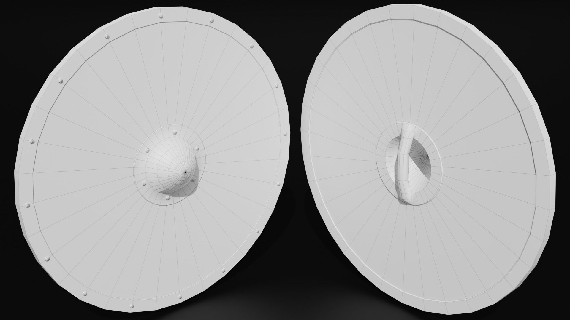 Unique Axe-Shield Low-poly 3D model_17