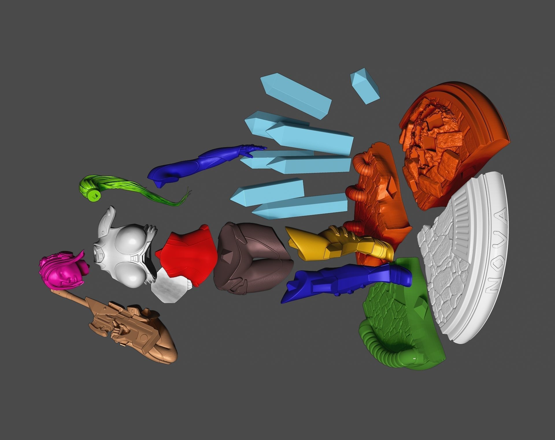 NOVA for 3D Printing fanart Cutted Keyed and Tested 3D print model_3