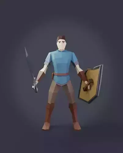 Low Poly RPG Hero and Goblin both rigged and animated GameReady