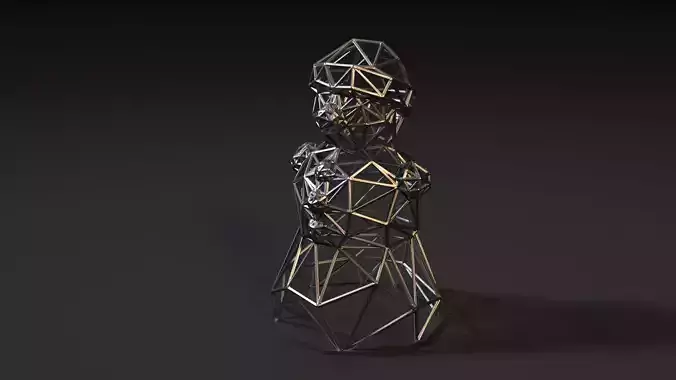 Snowman metal sculpture