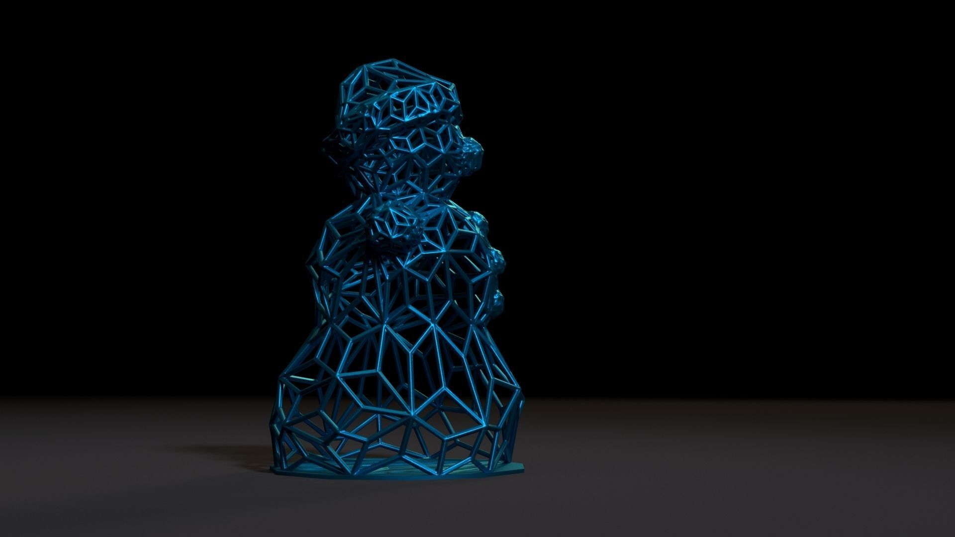 Snowman 2 ring 3D print model_3