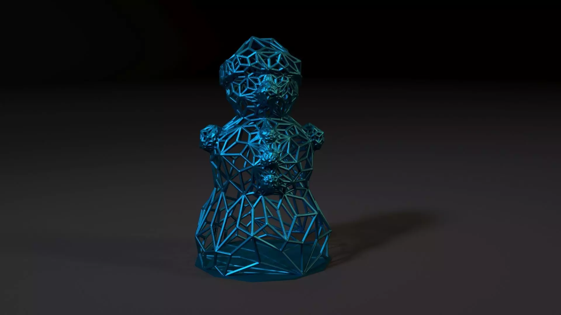 Snowman 2 ring 3D print model_0