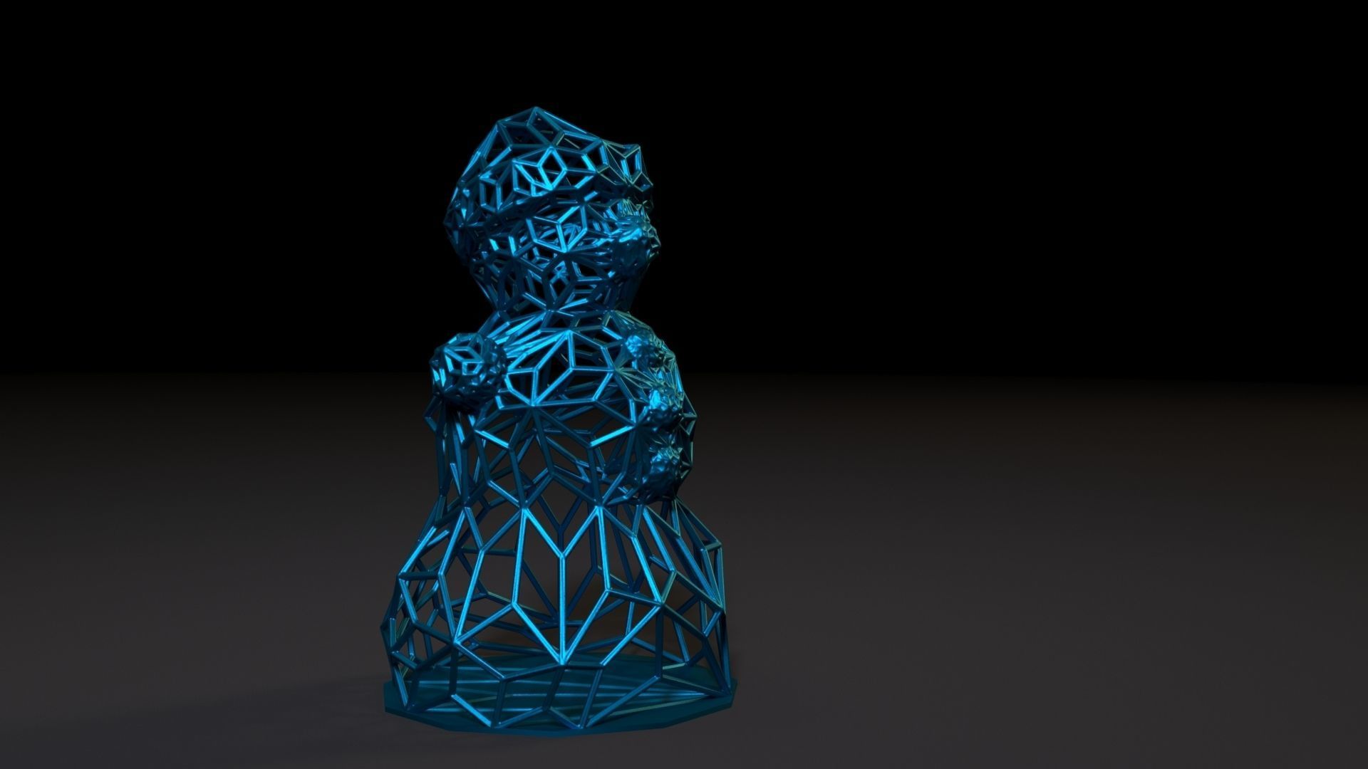 Snowman 2 ring 3D print model_2