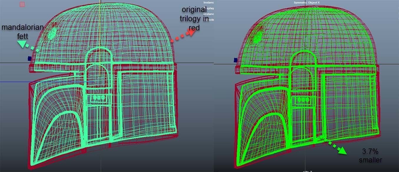Boba Fett The Mandalorian Series Accurate Helmet STL 3D model_18