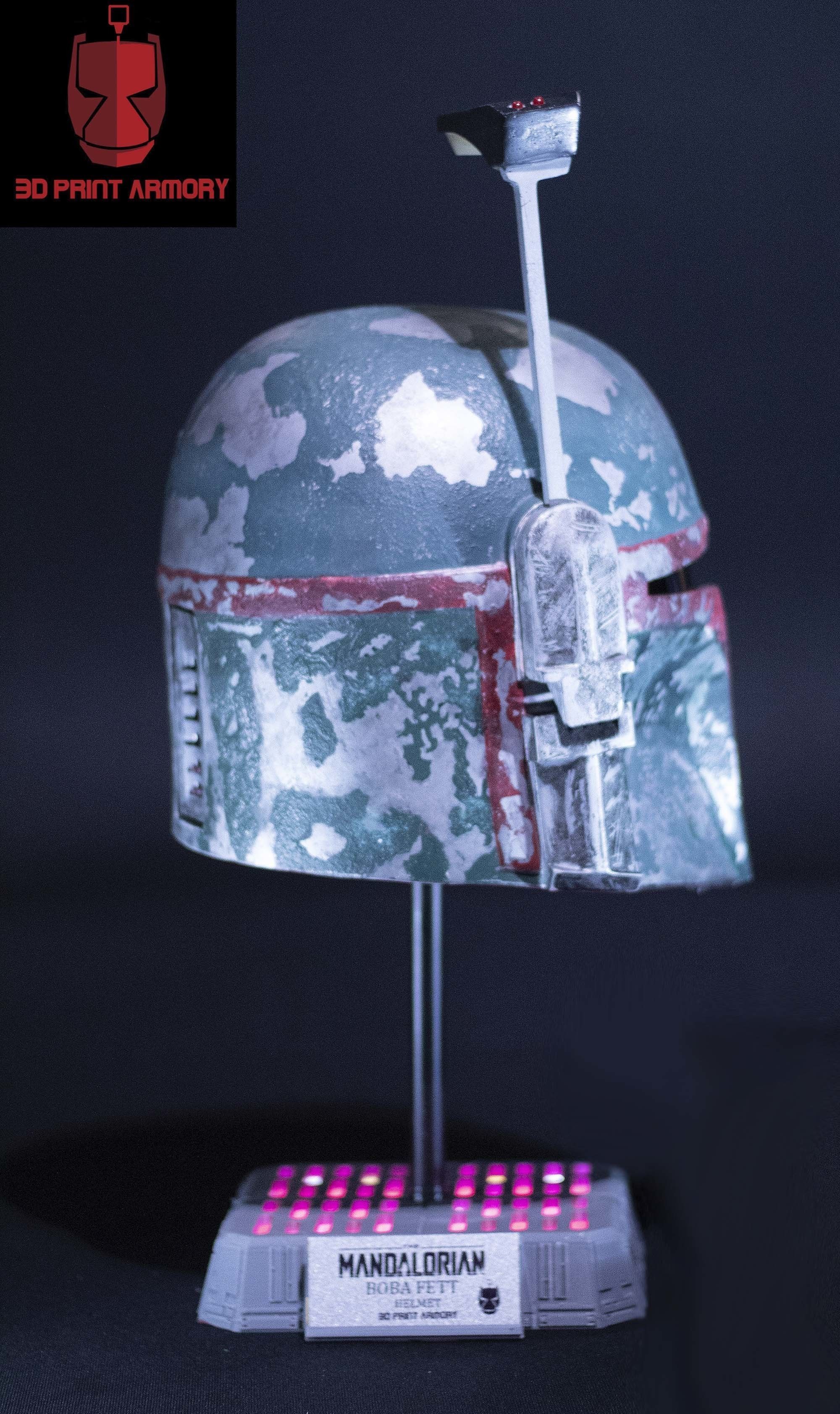 Boba Fett The Mandalorian Series Accurate Helmet STL 3D model_22