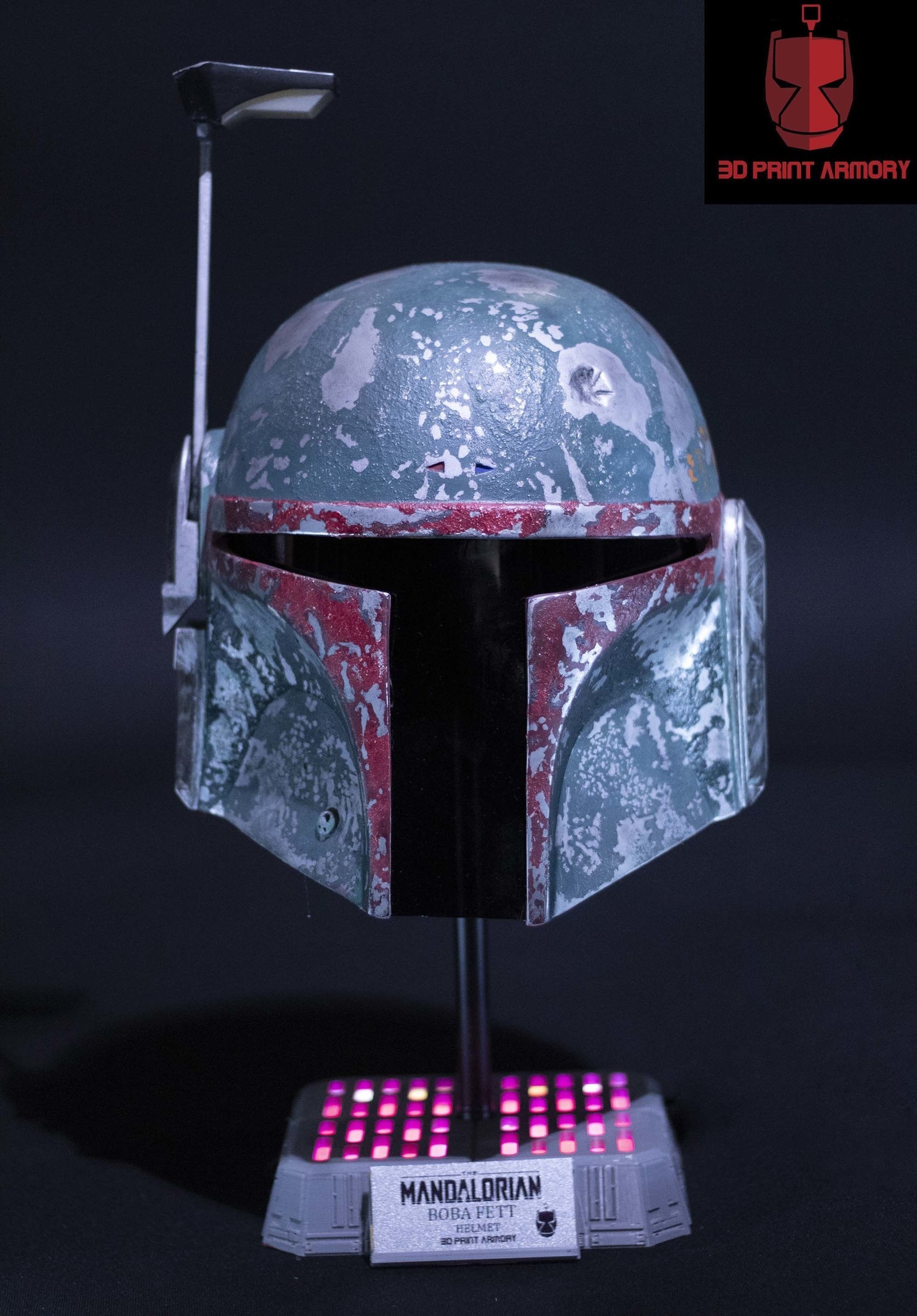 Boba Fett The Mandalorian Series Accurate Helmet STL 3D model_20