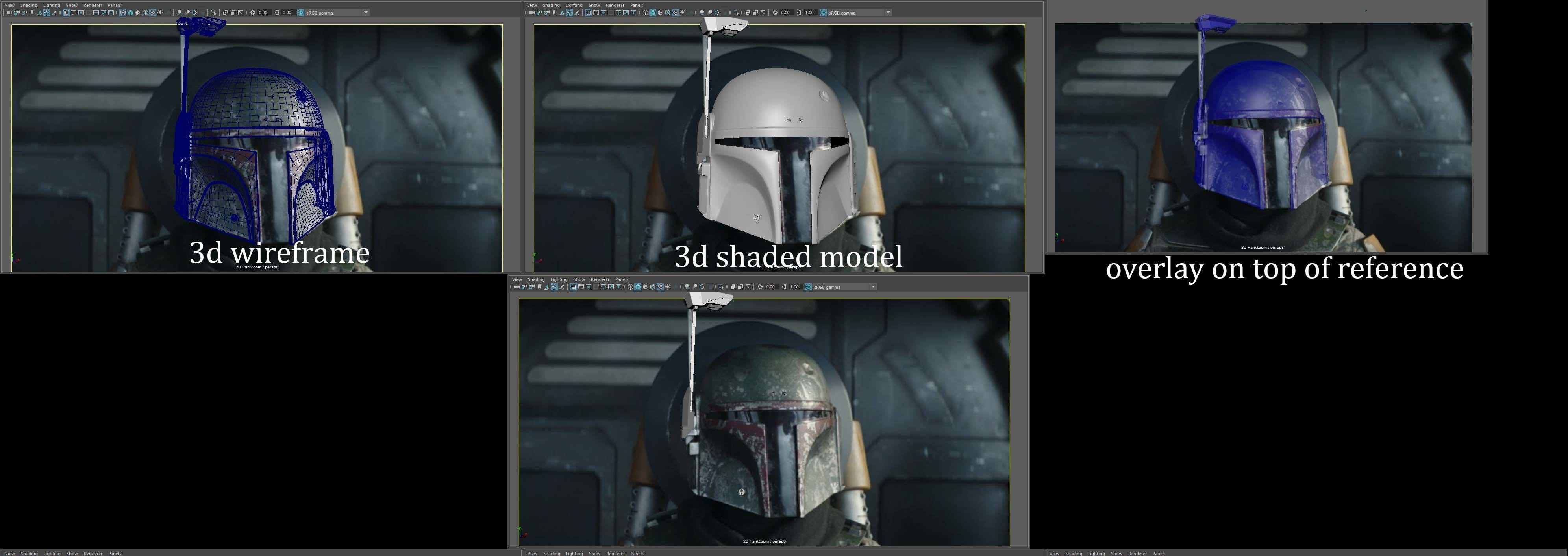 Boba Fett The Mandalorian Series Accurate Helmet STL 3D model_6