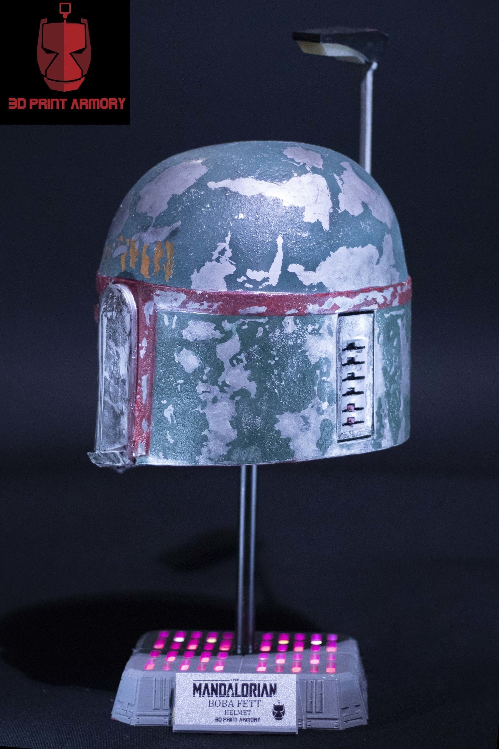 Boba Fett The Mandalorian Series Accurate Helmet STL 3D model_25