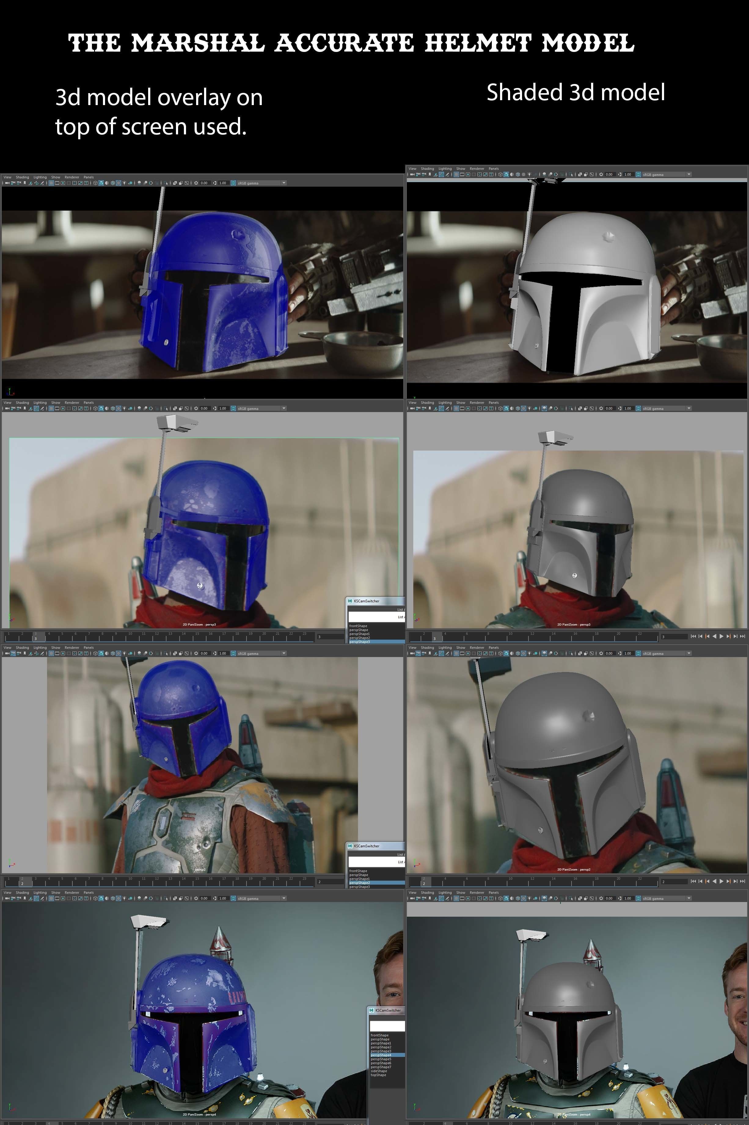 Boba Fett The Mandalorian Series Accurate Helmet STL 3D model_10
