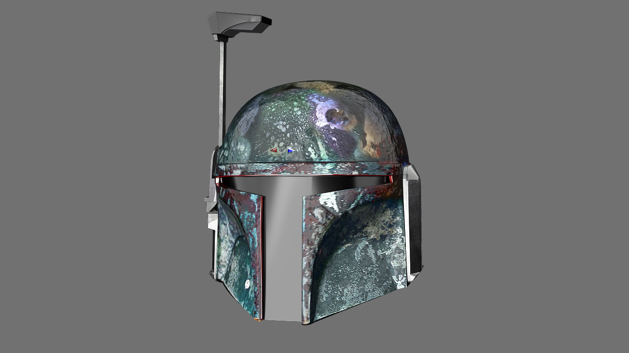 Boba Fett The Mandalorian Series Accurate Helmet STL 3D model_1