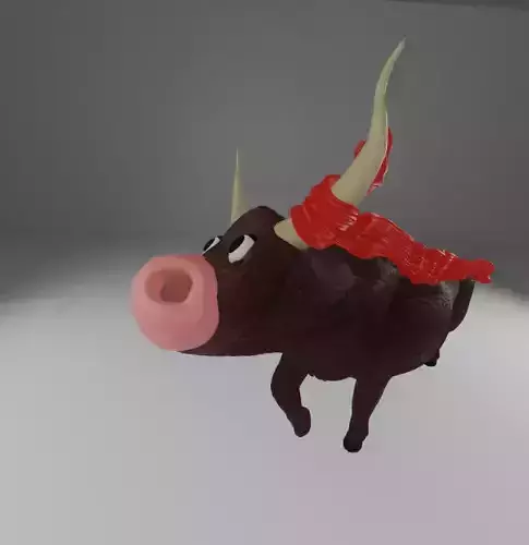 Cute bull-symbol of the coming year
