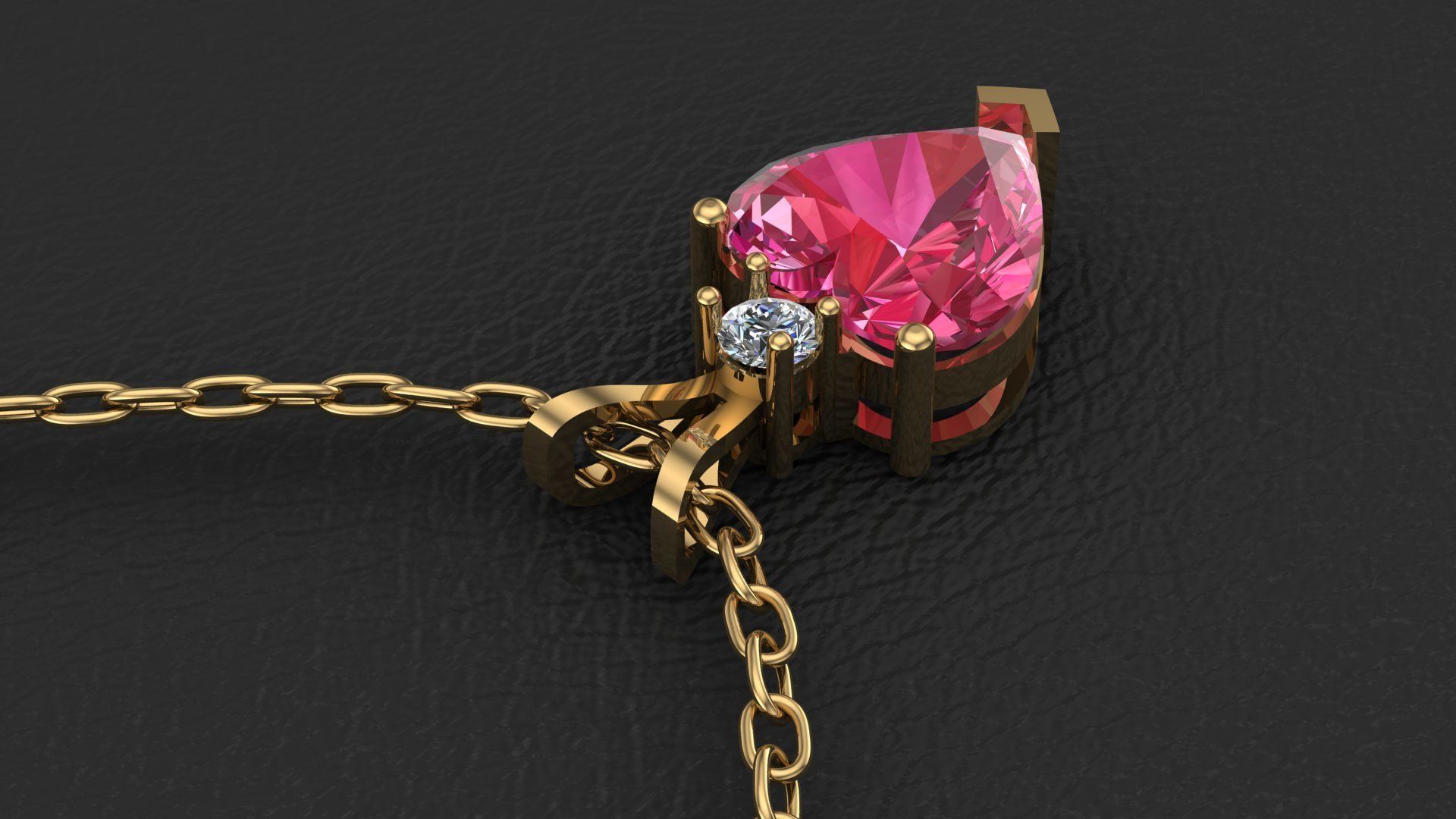 heart pendant 3D print model_1