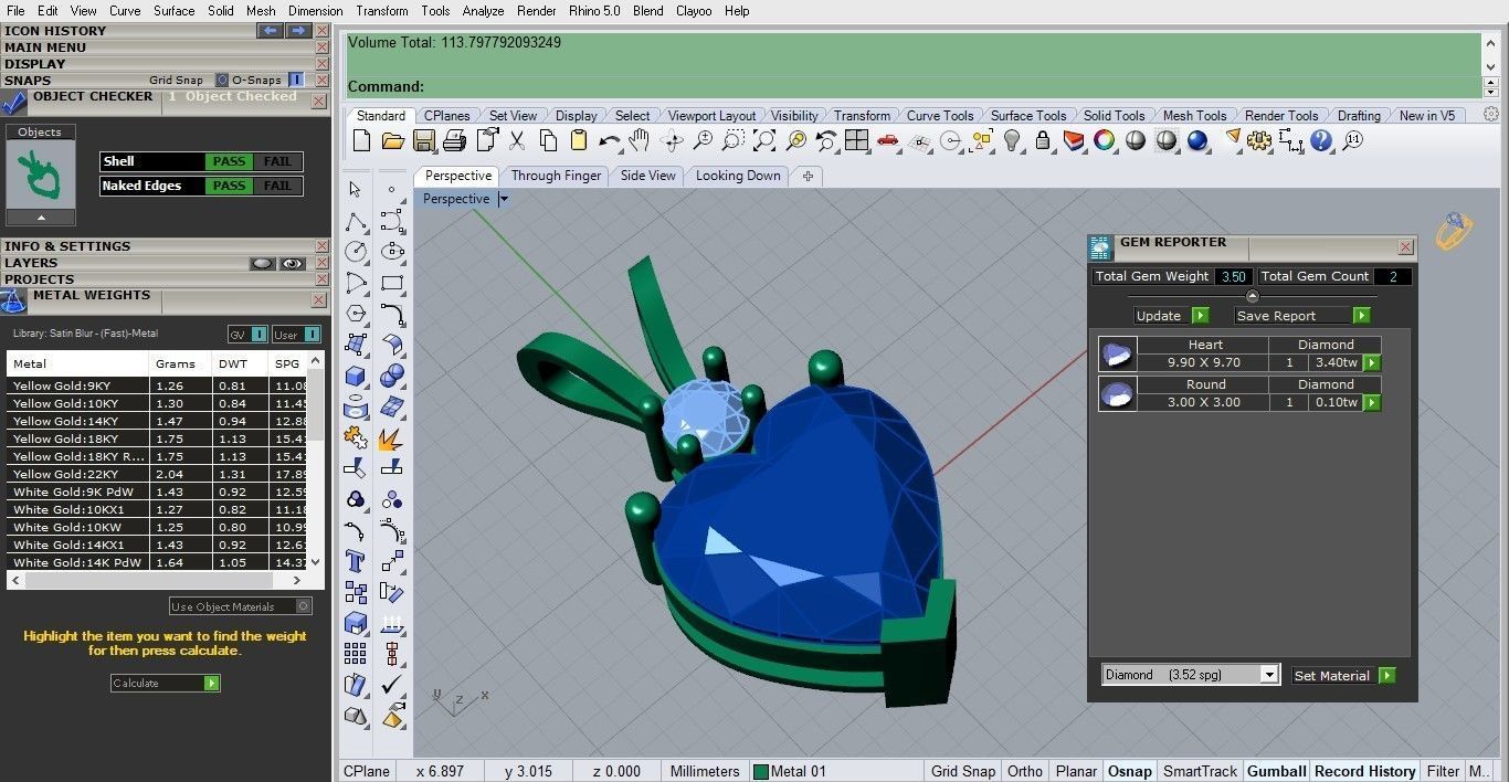 heart pendant 3D print model_4