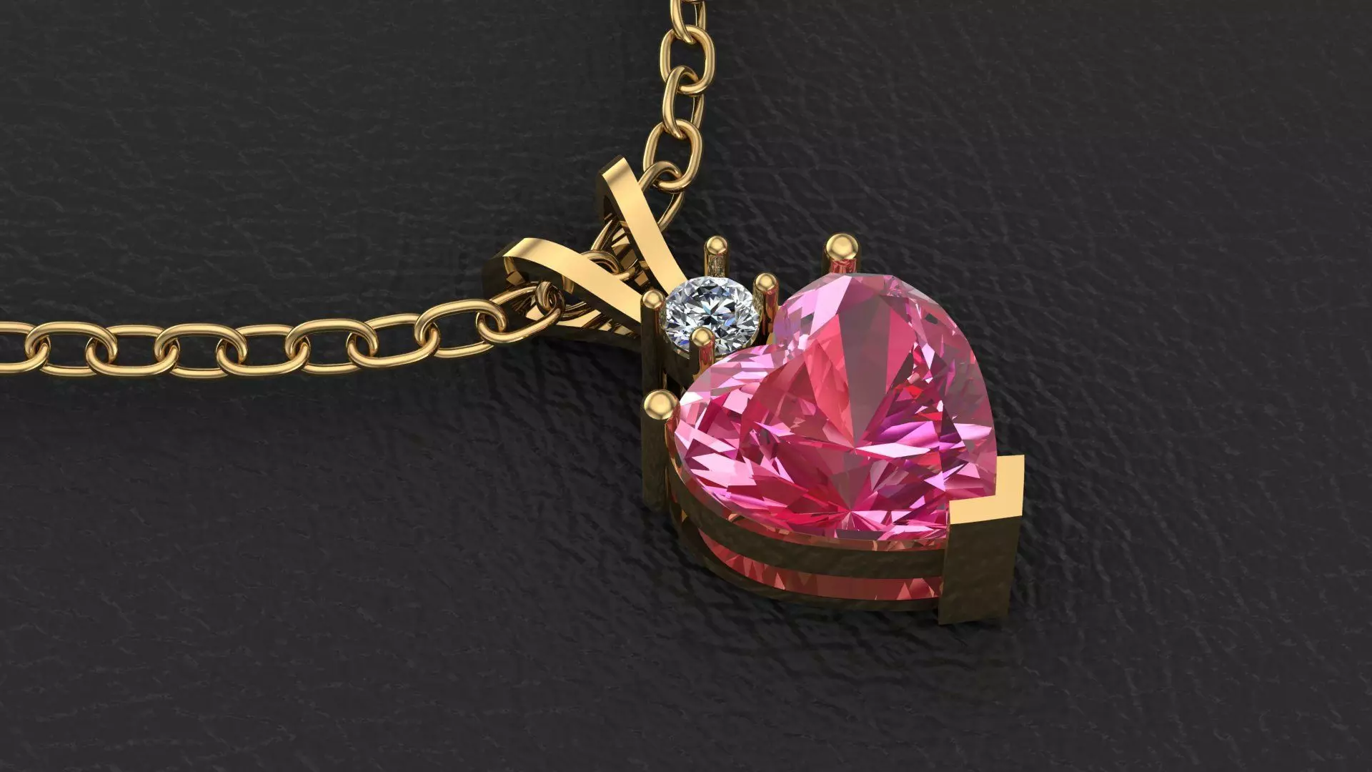 heart pendant 3D print model_0