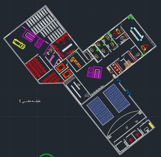Museum garden with palm trees and shrubs 3D model_24