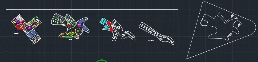 Museum garden with palm trees and shrubs 3D model_17
