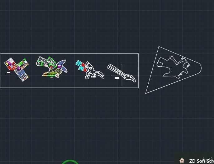 Museum garden with palm trees and shrubs 3D model_18