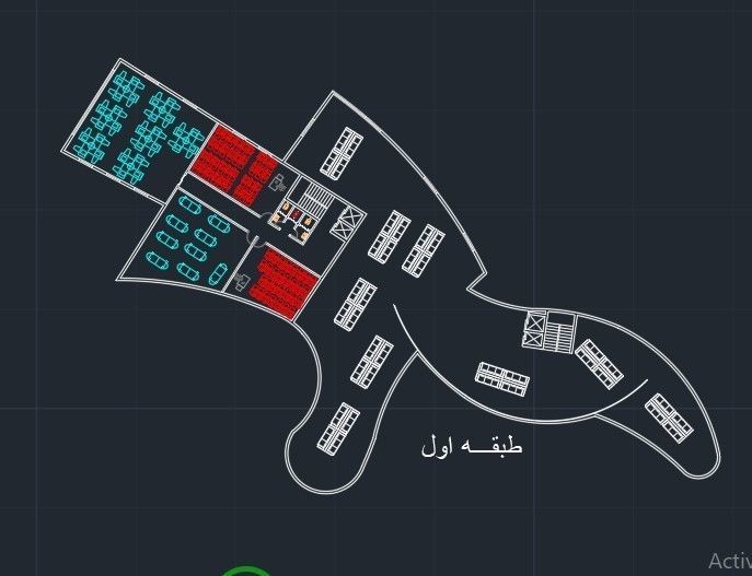 Museum garden with palm trees and shrubs 3D model_15