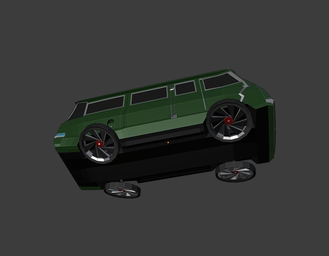 CyberDrunker hover car Free low-poly 3D model_3