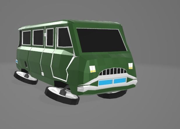 CyberDrunker hover car Free low-poly 3D model_4