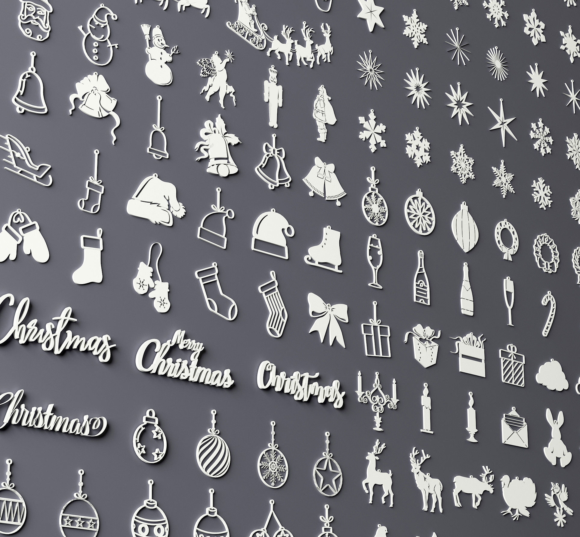 150 Printable Christmas Decoration 3D print model_2
