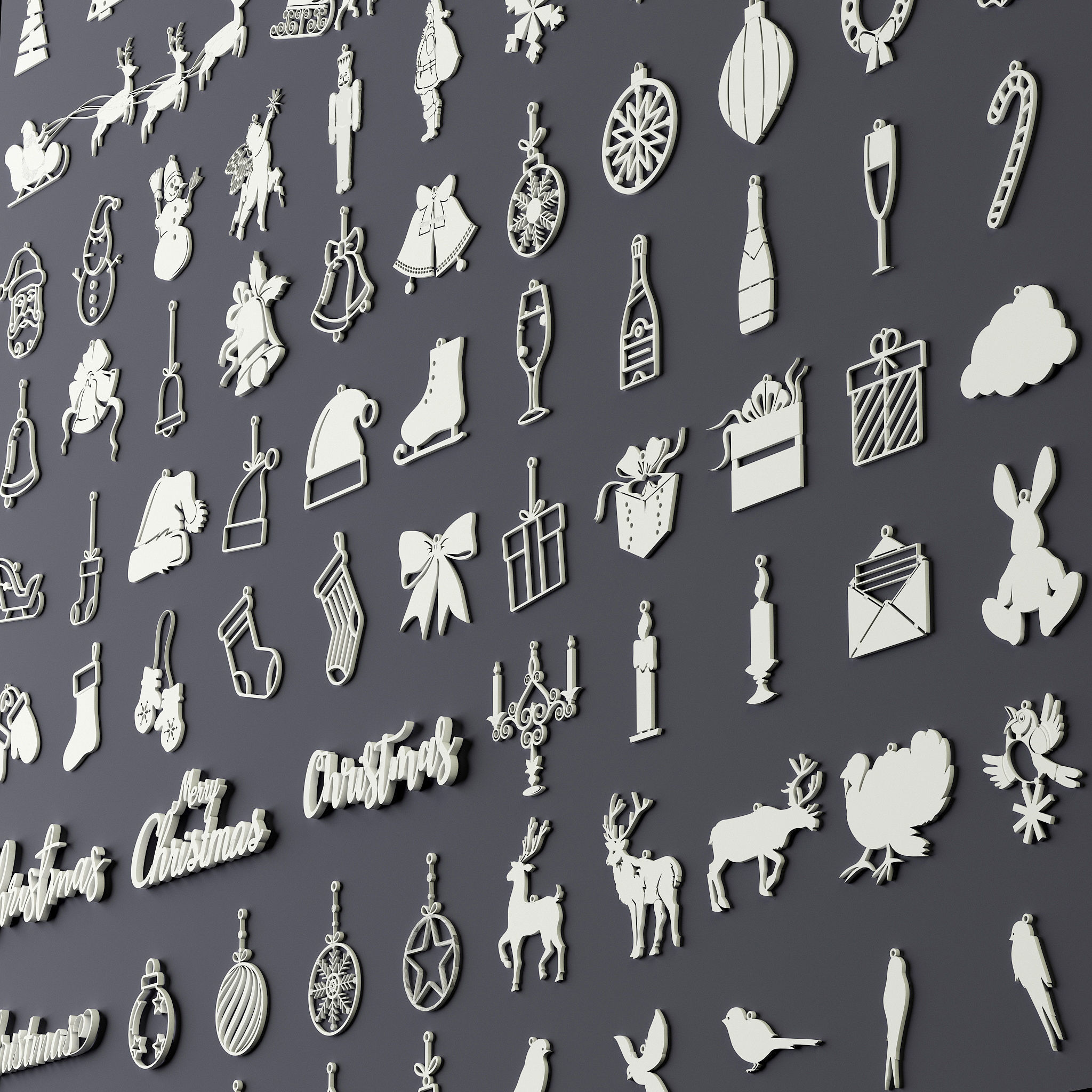150 Printable Christmas Decoration 3D print model_1