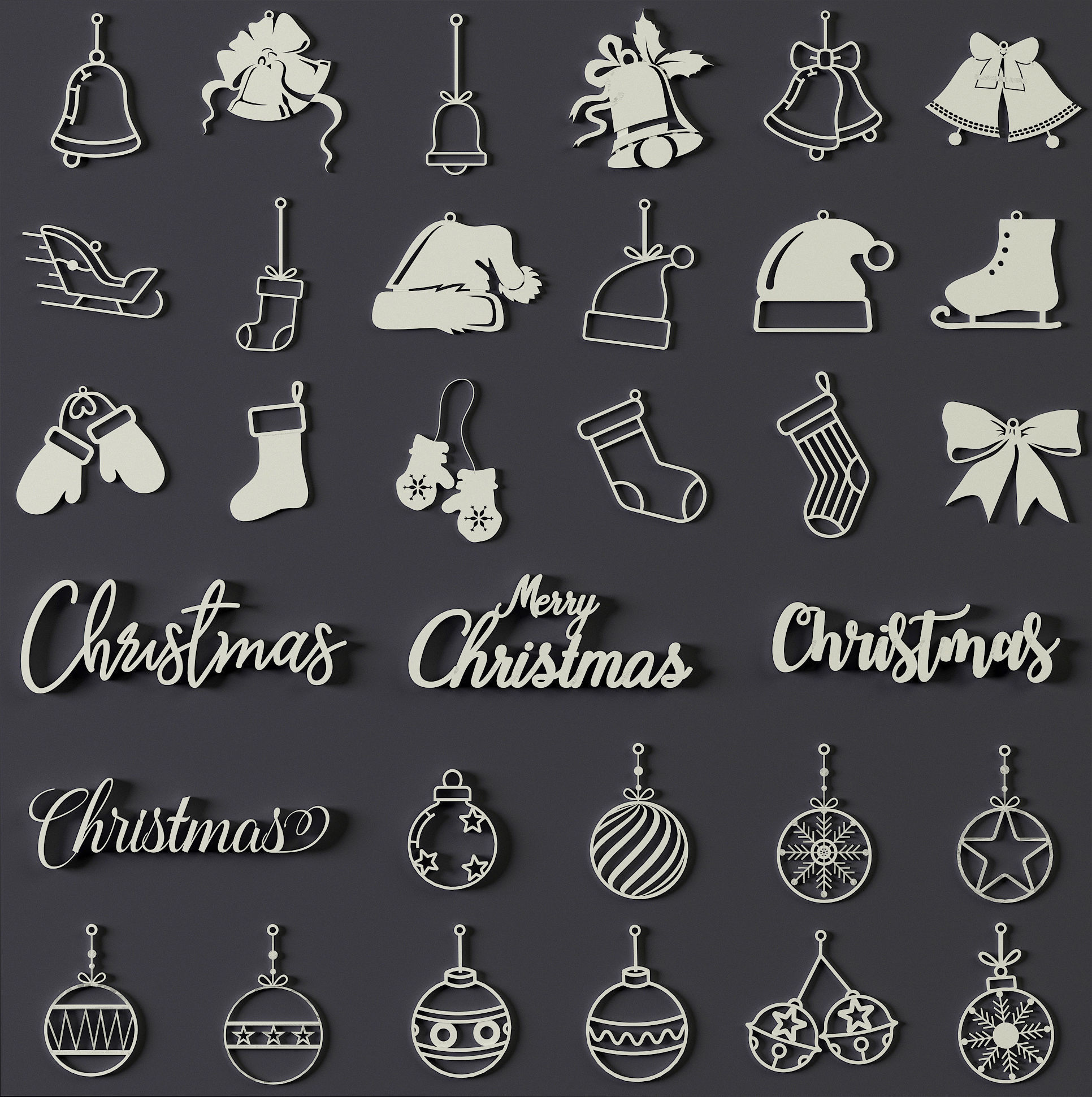 150 Printable Christmas Decoration 3D print model_3