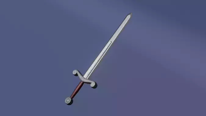 Classic Sword Low-poly 3D model