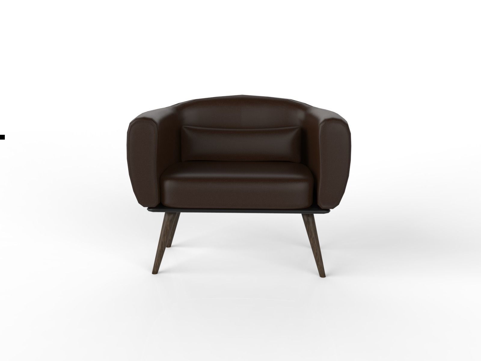 Modern Single Sofa Model for Office  3D model_2