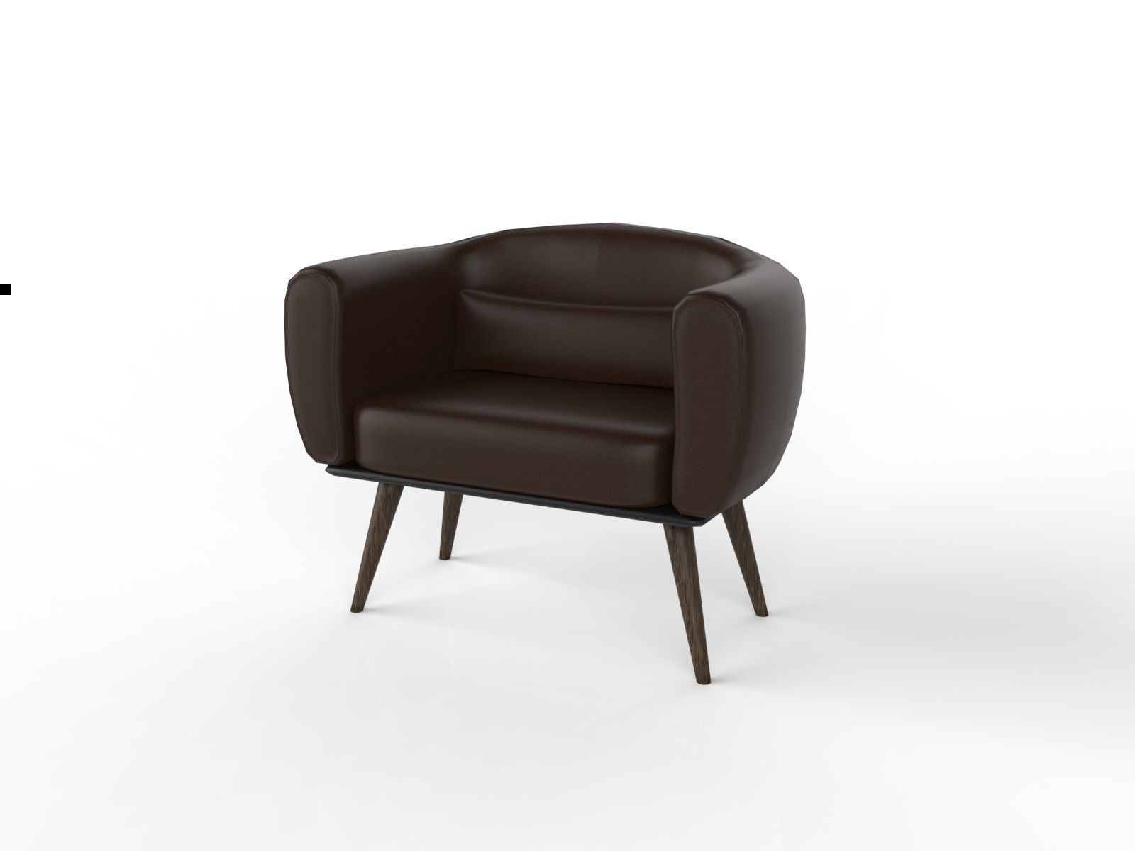 Modern Single Sofa Model for Office  3D model_1