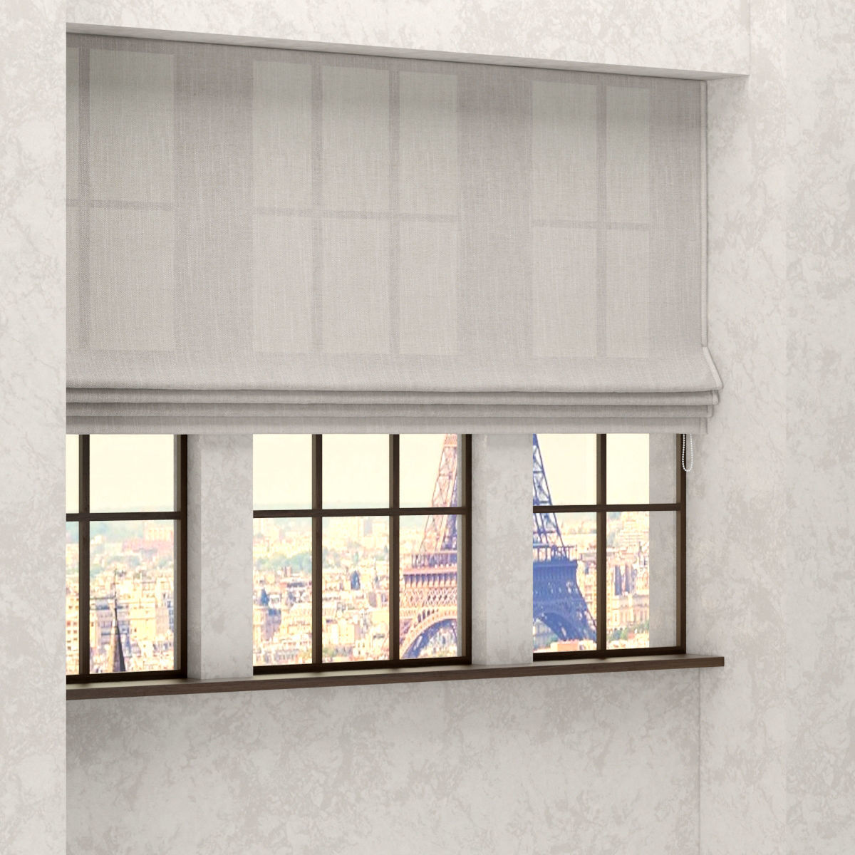 RH Flat romain shade collection 3D model_15