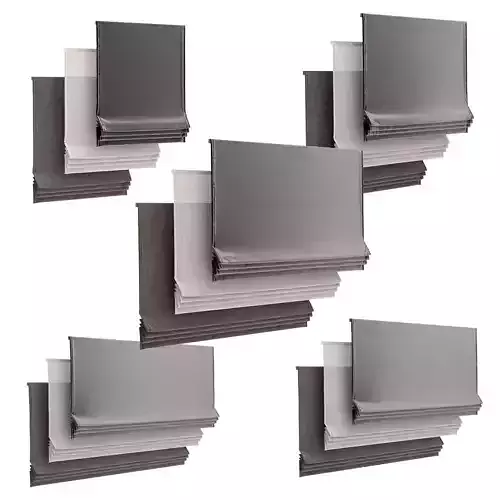 RH Flat romain shade collection 3D model