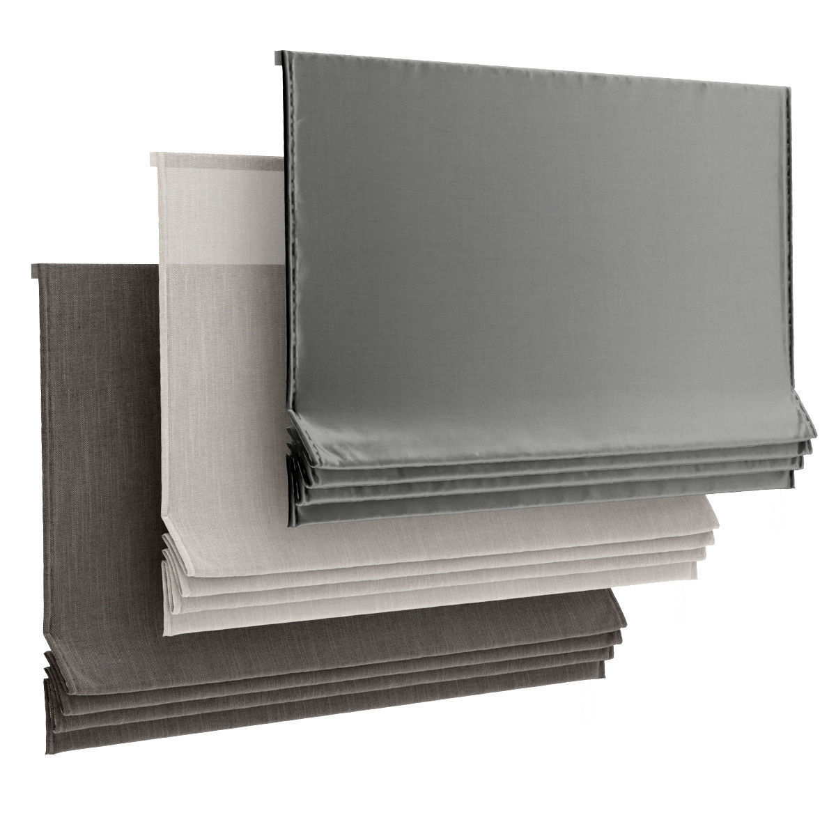 RH Flat romain shade collection 3D model_9