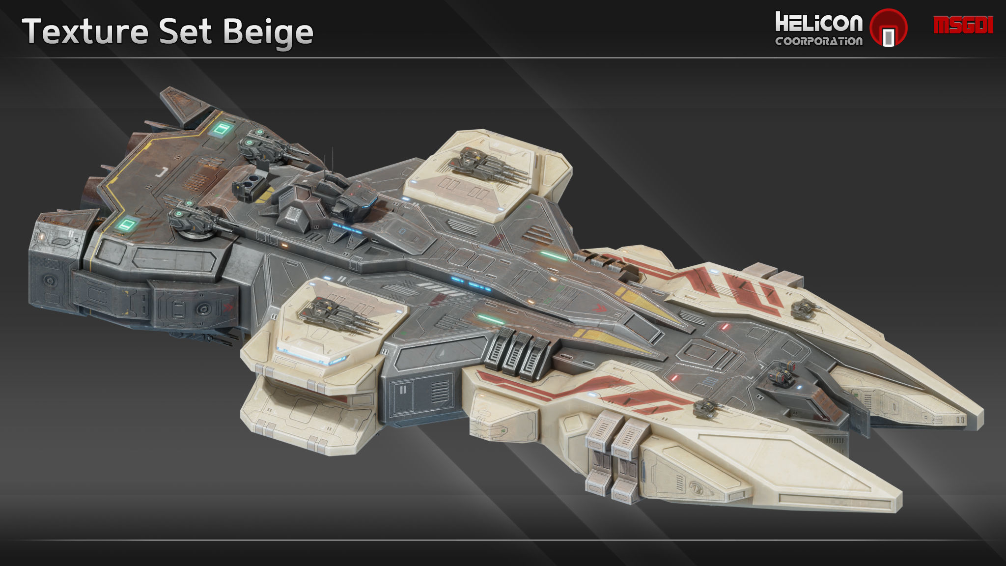 Bastion Class Destroyer Low-poly 3D model_7