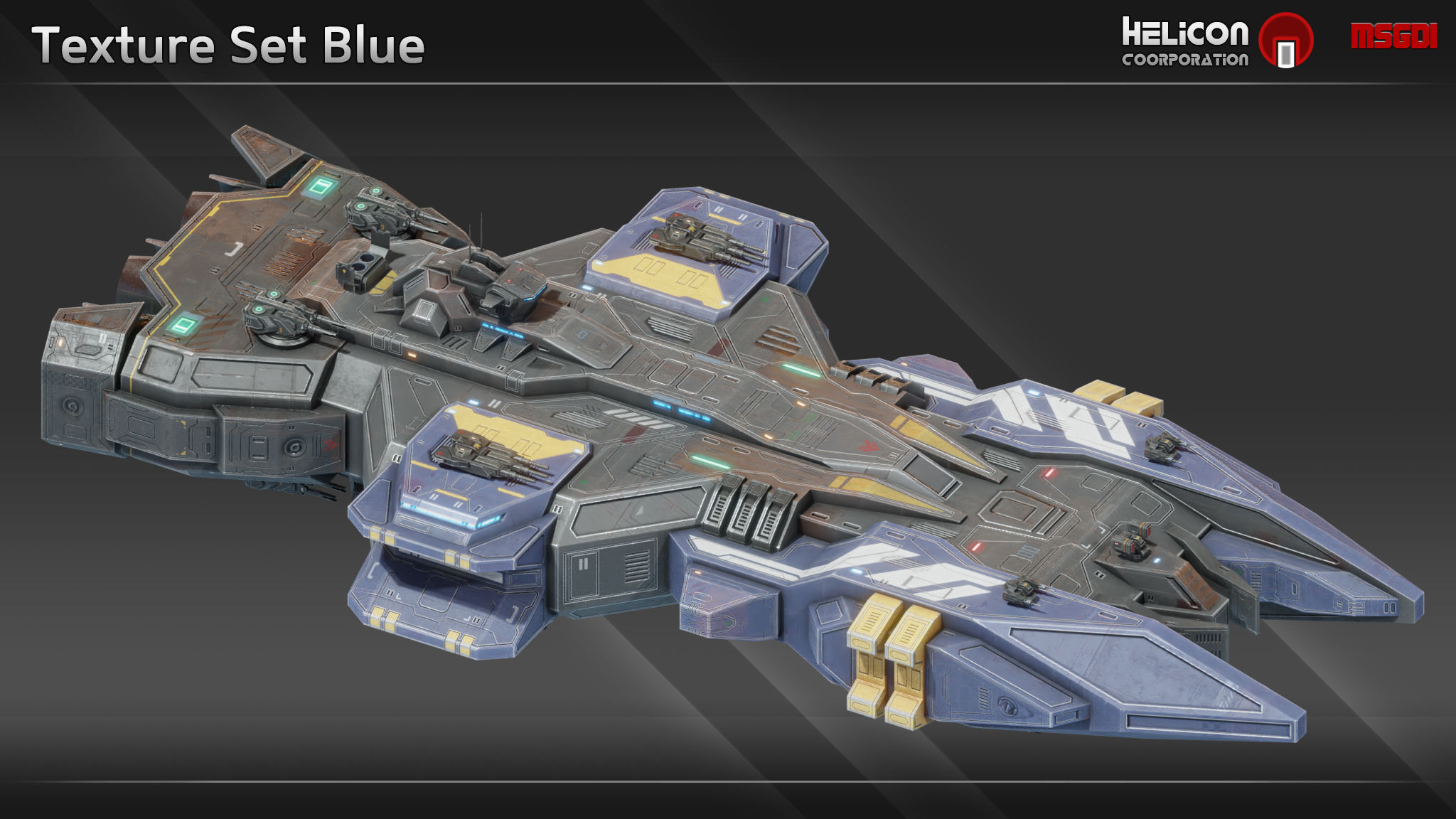 Bastion Class Destroyer Low-poly 3D model_9