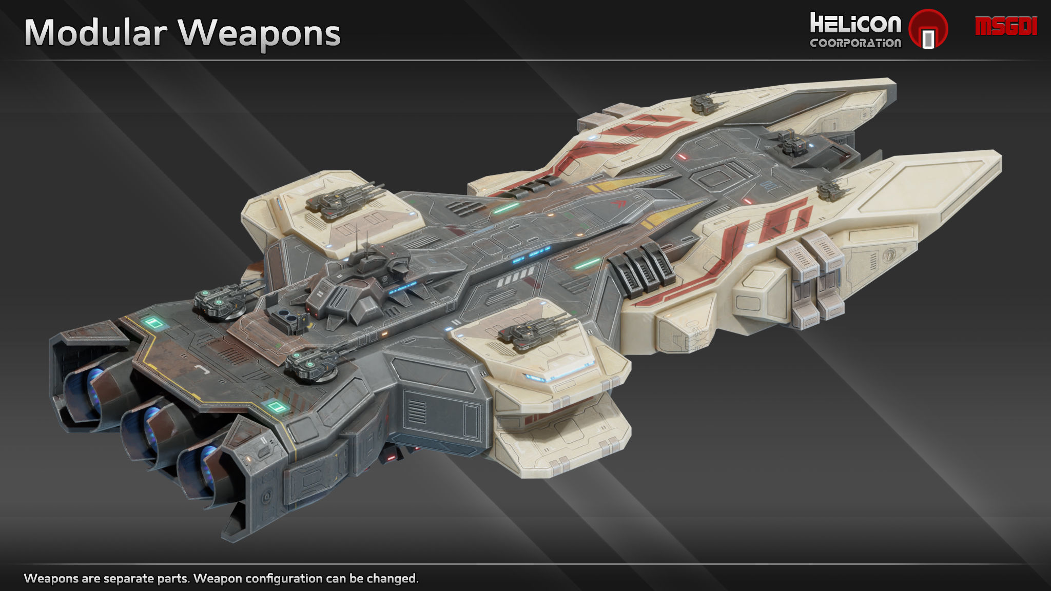 Bastion Class Destroyer Low-poly 3D model_5