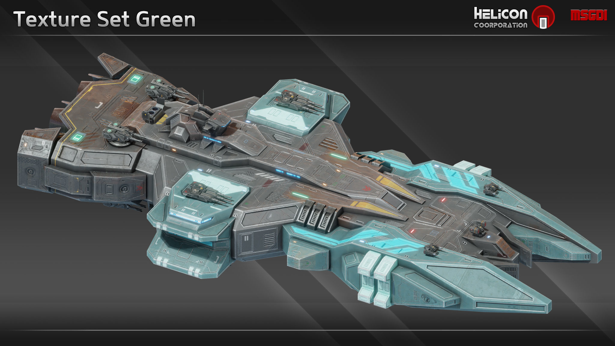 Bastion Class Destroyer Low-poly 3D model_10