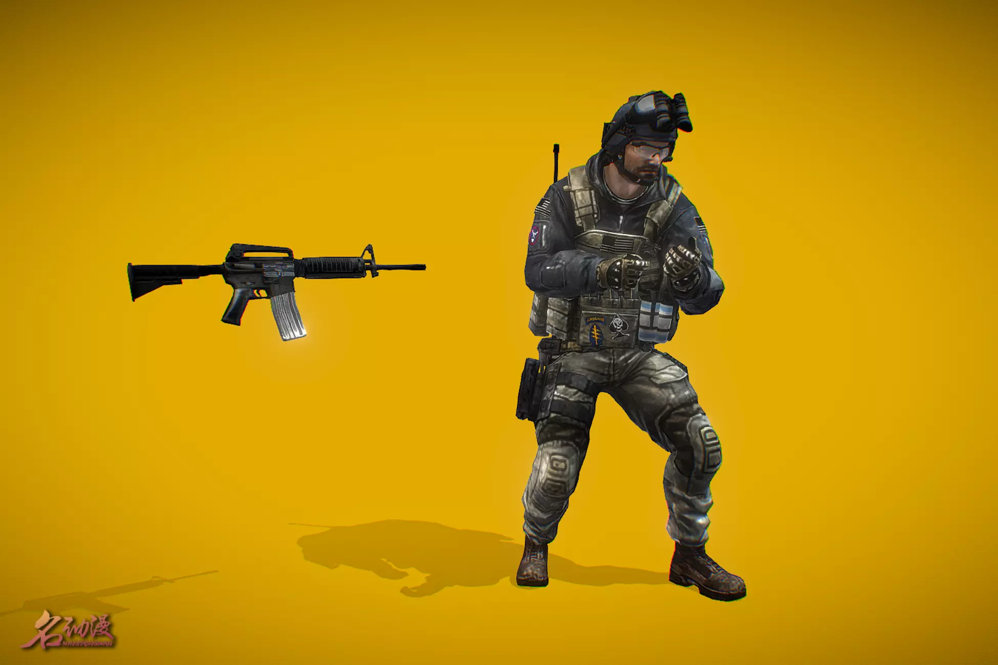 Battle Royale Soldier 2 Low-poly 3D model_0