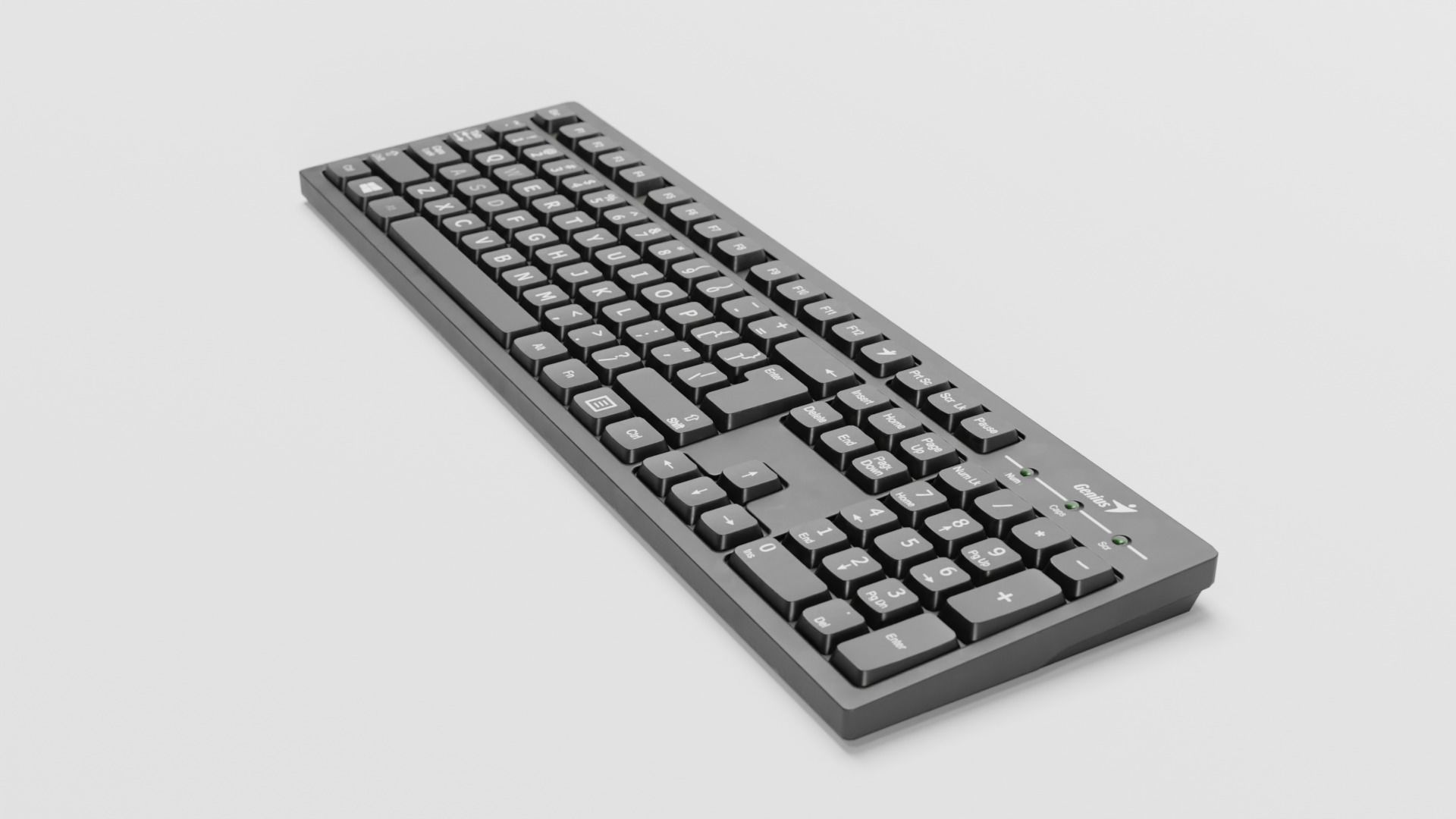 Keyboard Low-poly 3D model_1