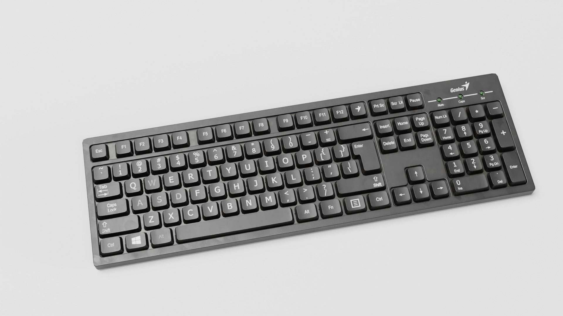 Keyboard Low-poly 3D model_7