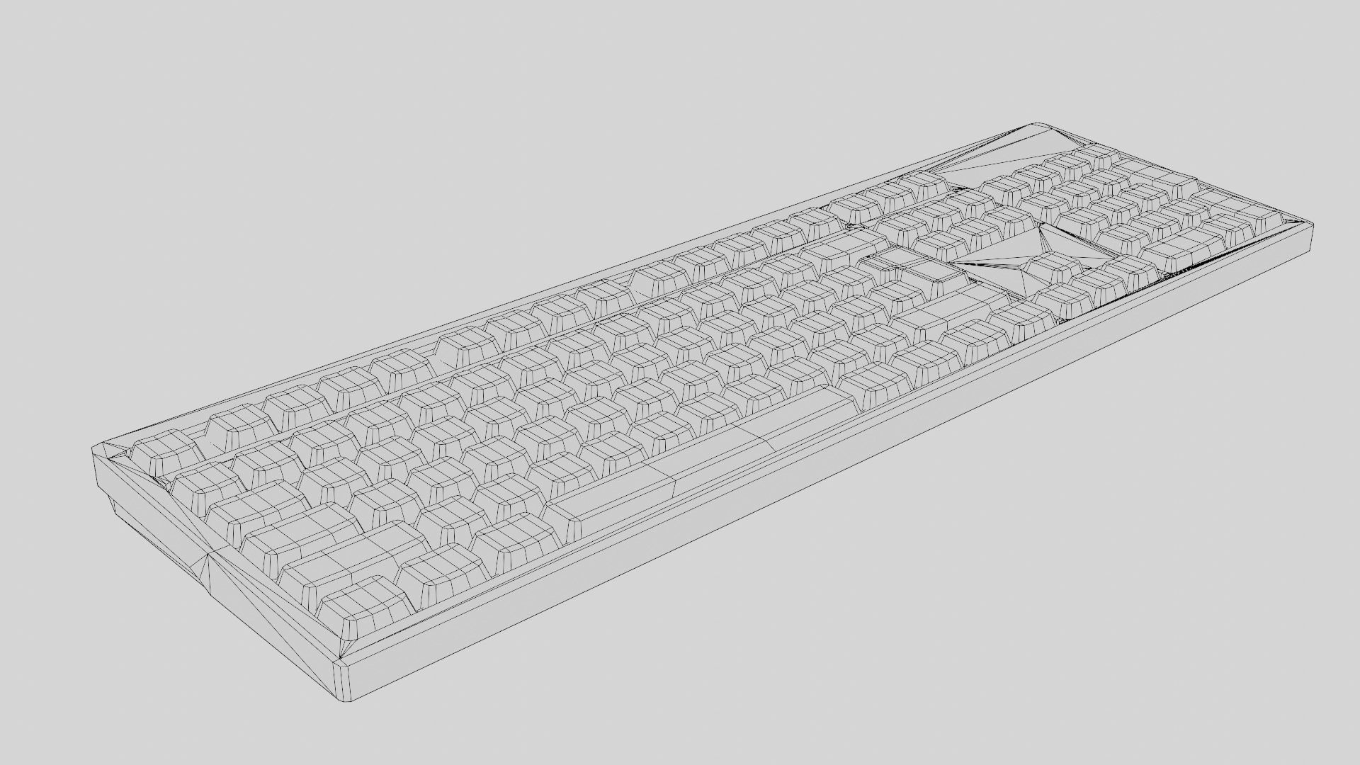 Keyboard Low-poly 3D model_9