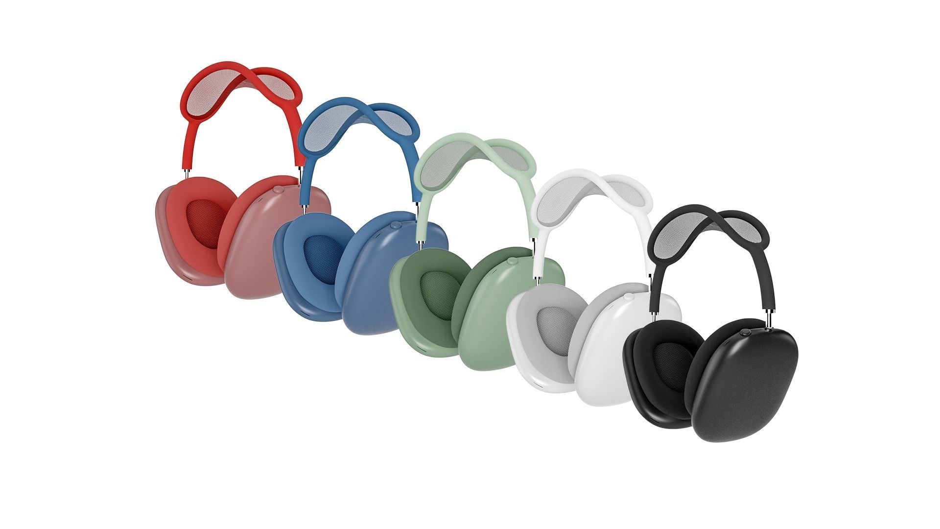 AirPods Max - Apple Headphones Low-poly 3D model_3