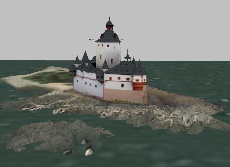 Pfalzgrafenstein Castle Germany lowpoly 3d model Low-poly 3D model_1
