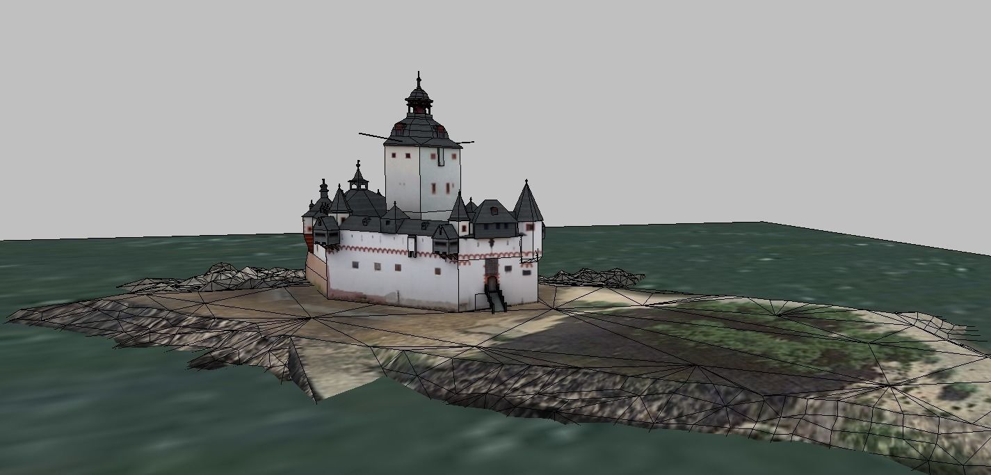 Pfalzgrafenstein Castle Germany lowpoly 3d model Low-poly 3D model_4