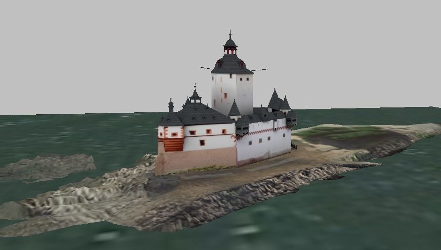 Pfalzgrafenstein Castle Germany lowpoly 3d model Low-poly 3D model_2